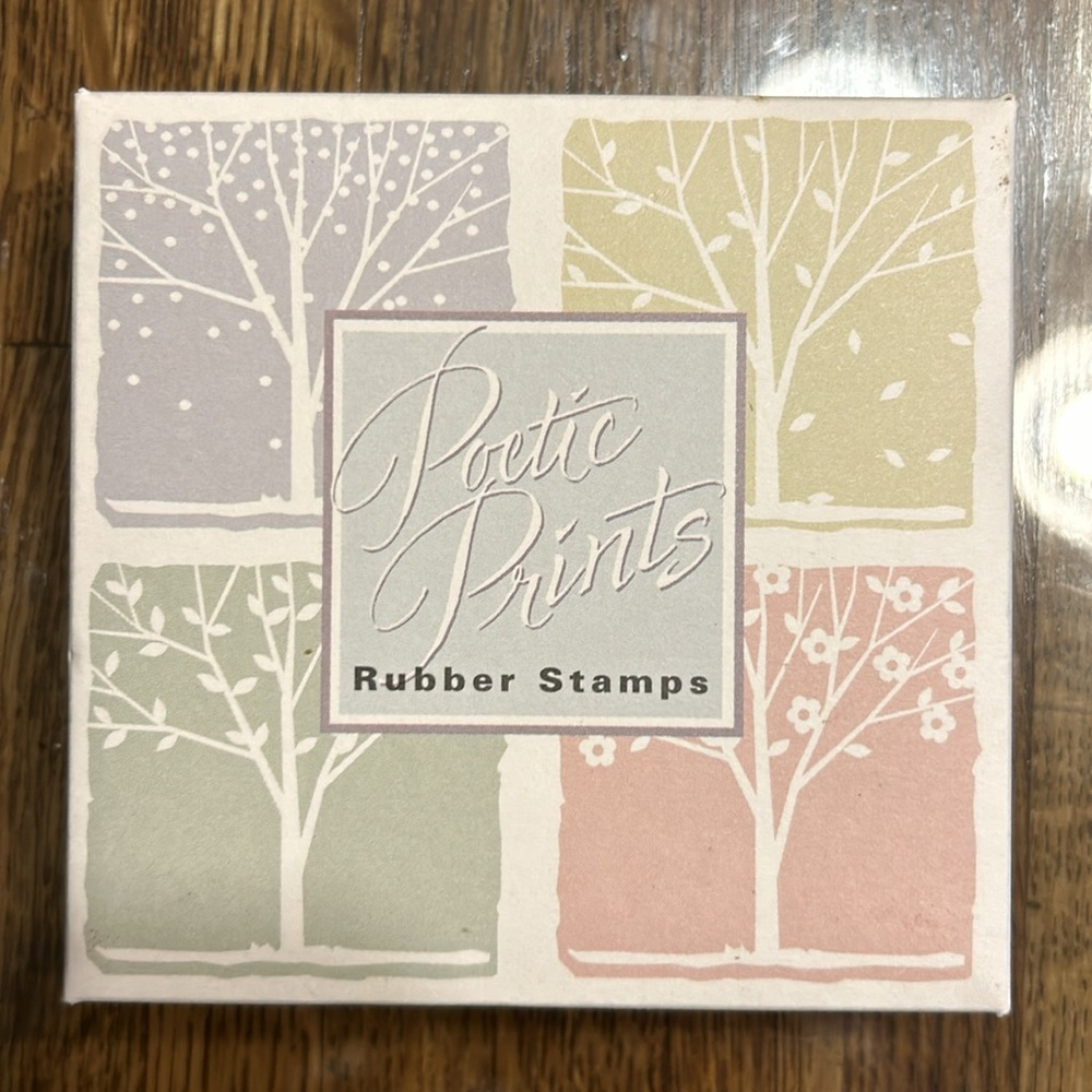 NEW NWOT Rubber Stamp Set four seasons trees by Hero Arts